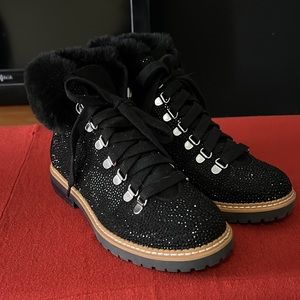 Inc black with black accents and faux fur cuff